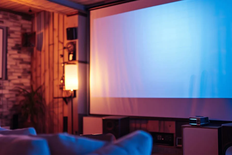 home theater projector and screen